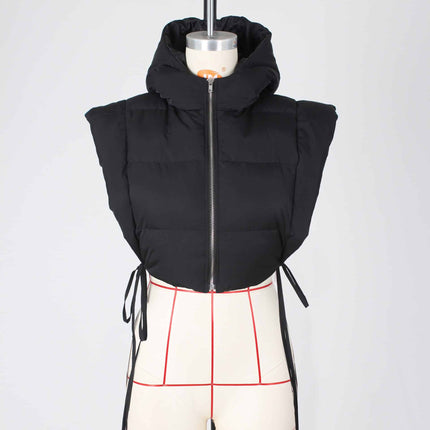 Hooded Sleeveless Vest Jacket - Wnkrs