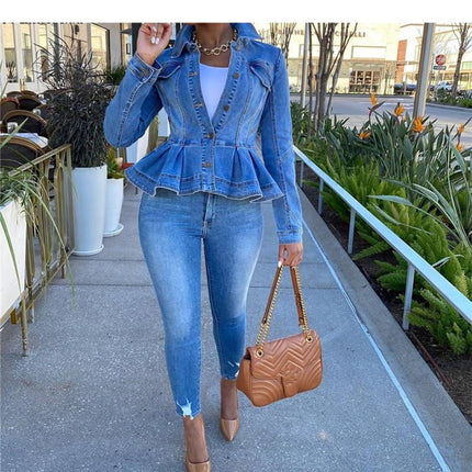 Women's Glam Short Denim Jacket - Wnkrs