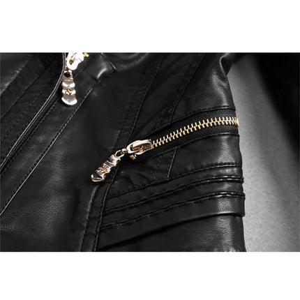 Women's Lace Detail Biker Jacket - Wnkrs