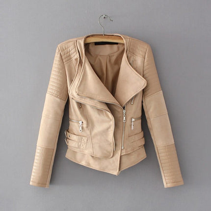 Women's Suede and Leather Quilted Biker Jacket - Wnkrs