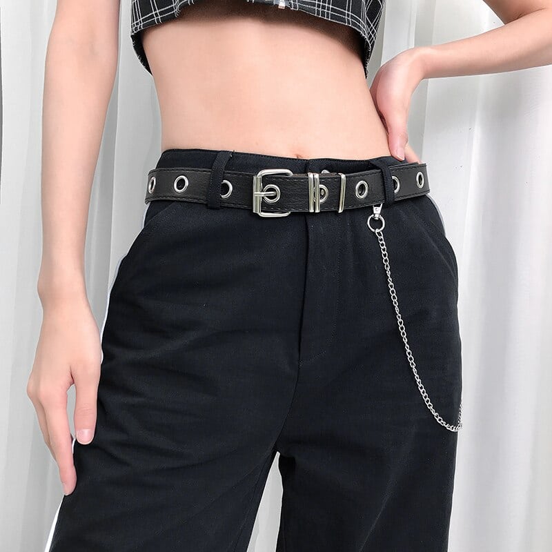 Women's Rivet Eco-Leather Belt