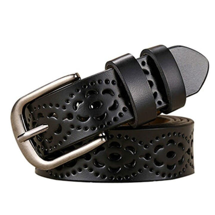 Women’s Wide Carved Genuine Leather Belt - Wnkrs