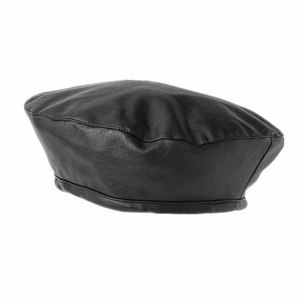 90s Retro Style Leather Women's Beret Hat - wnkrs