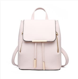 Women's Candy Color PU Leather Backpack