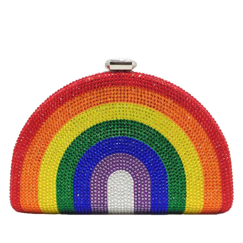 Women's Crystal Rainbow Clutch