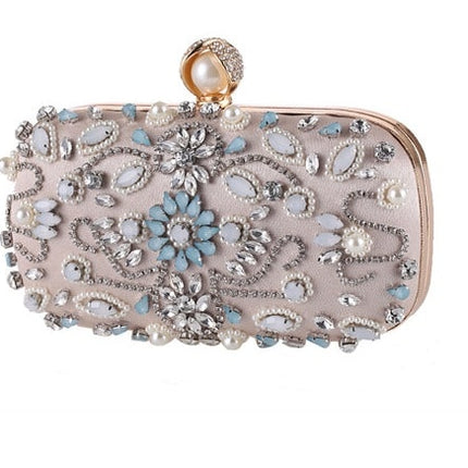 Women's Crystal Beaded Evening Handbag - Wnkrs