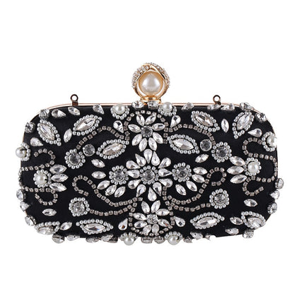 Women's Crystal Beaded Evening Handbag - Wnkrs