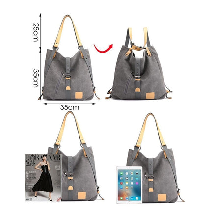 Fashion Solid Women's Canvas Shoulder Bag - Wnkrs