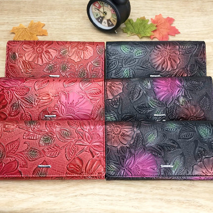 Luxury Floral Patterned Genuine Leather Women's Wallet - Wnkrs