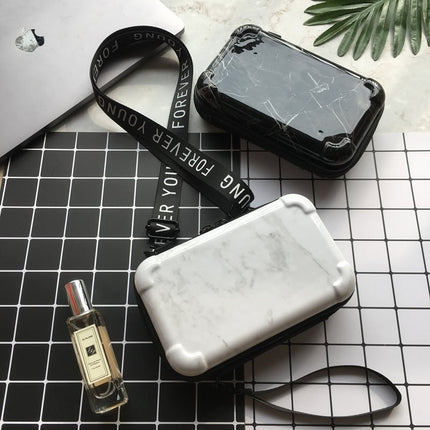 Women's Marble Patterned Mini Shoulder Bag - Wnkrs