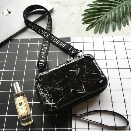 Women's Marble Patterned Mini Shoulder Bag - Wnkrs