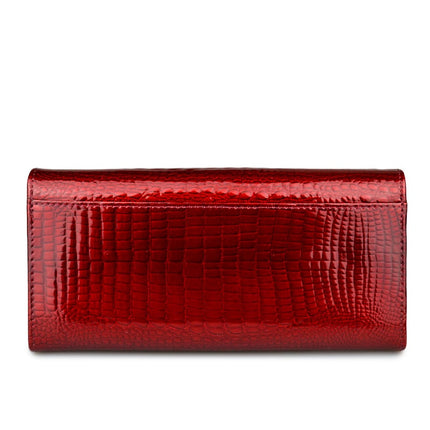 Women's Stylish Long Patent Leather Wallet - Wnkrs