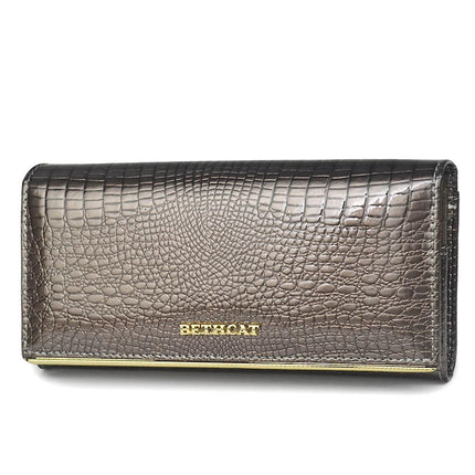 Women's Stylish Long Patent Leather Wallet - Wnkrs