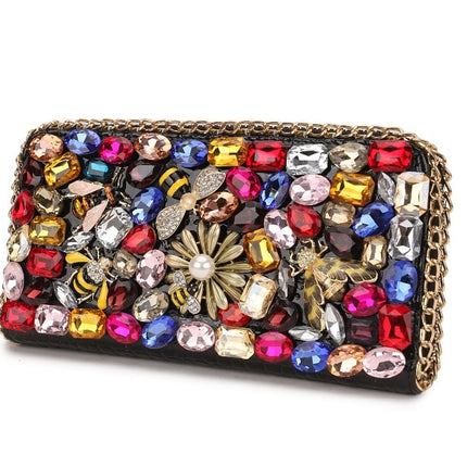 Women's Fashion Crystal Embelished Wallet - Wnkrs