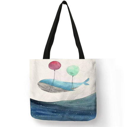 Whale Print Tote Bag - Wnkrs