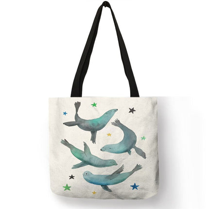 Whale Print Tote Bag - Wnkrs