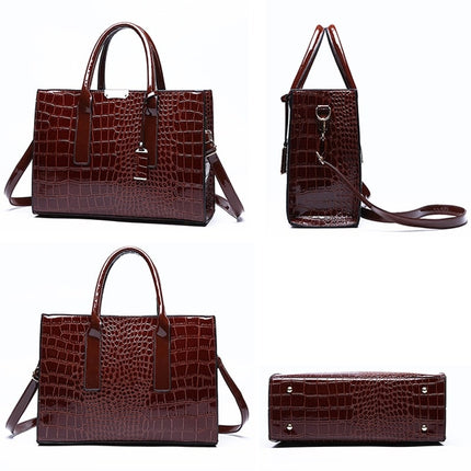 Women's Luxury Crocodile Patterned Handbag - Wnkrs