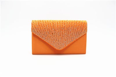 Fashion Satin Evening Bags for Women - Luxury Diamond and Chain Embellished Bag - Wnkrs