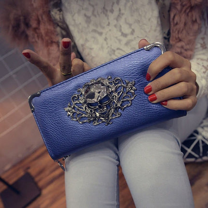 Women's Metal Skull Punk Clutch - Wnkrs