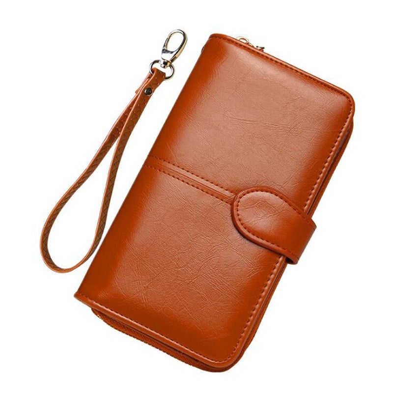 Compact Wallet and Clutch with Wrist Strap