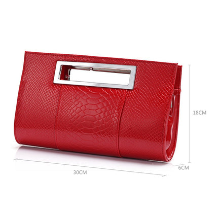 Women's PU Leather Alligator Design Clutch - Wnkrs