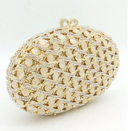 Women's Mini Evening Bag with Crystlas and Pearls - Wnkrs