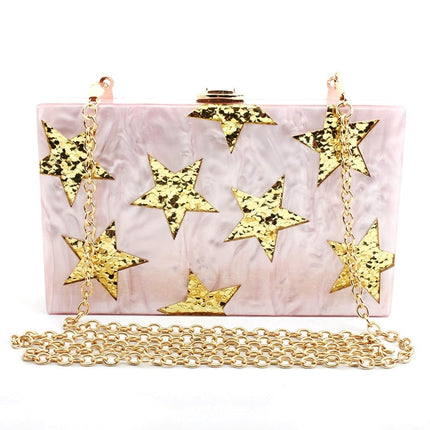 Women's Golden Stars Design Clutch - Wnkrs