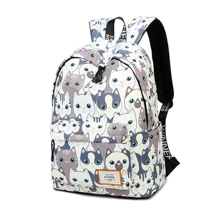 Women's Backpack with Cute Cats Print - Wnkrs