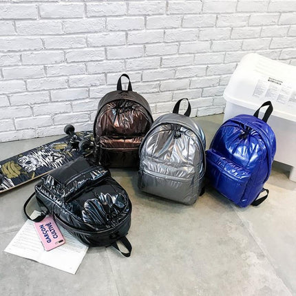 Women's Metallic Color Backpack - Wnkrs