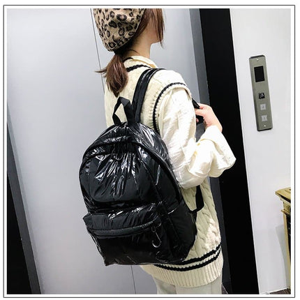 Women's Metallic Color Backpack - Wnkrs