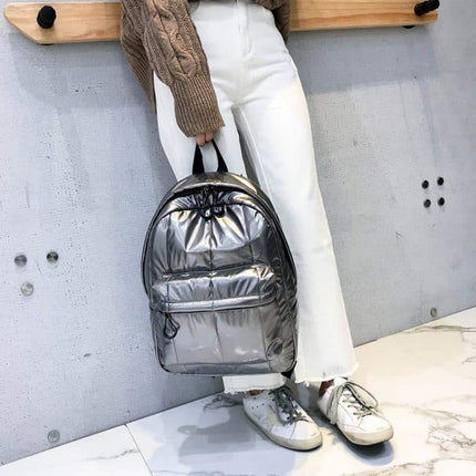 Women's Metallic Color Backpack - Wnkrs