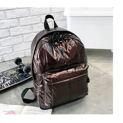 Women's Metallic Color Backpack - Wnkrs