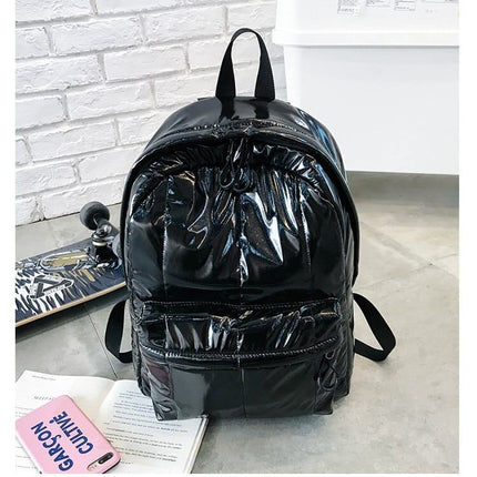 Women's Metallic Color Backpack - Wnkrs