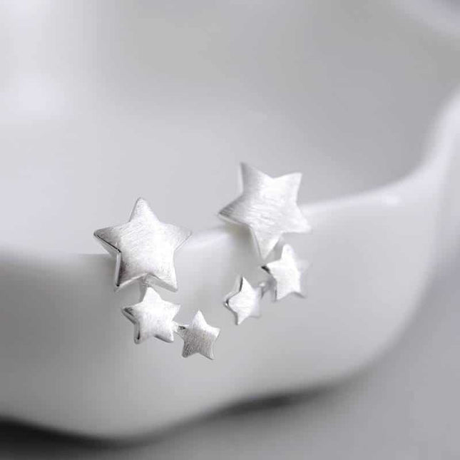 Women's Little Stars 925 Sterling Silver Stud Earrings - wnkrs