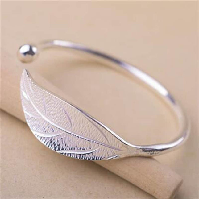 Leaf Shaped 925 Sterling Silver Bracelet - wnkrs