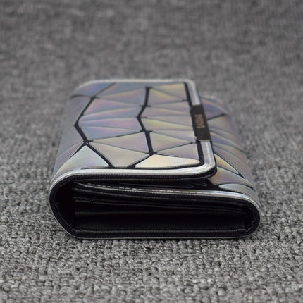 Geometric Style Holographic Mosaic Wallet - Wnkrs