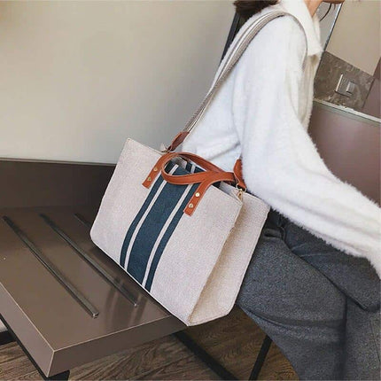 Women's Casual Canvas Tote Bag - Wnkrs