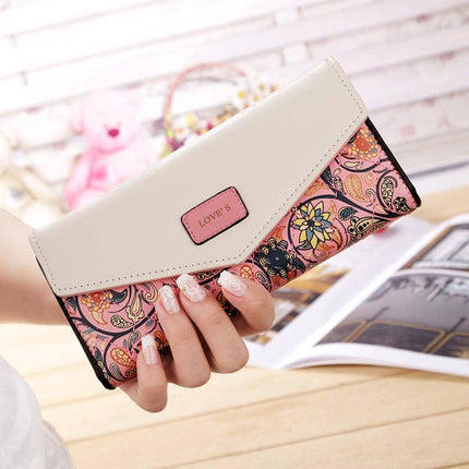 Floral Patterned Long Women's Wallet - Wnkrs