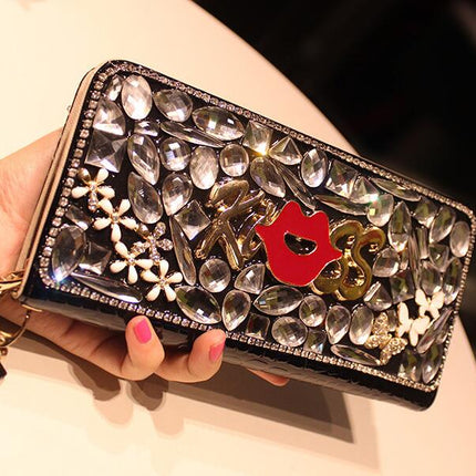 Women's Colorful Crystal Wallet - Wnkrs