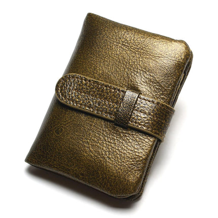 Compact Cowhide Leather Wallet for Women - Wnkrs