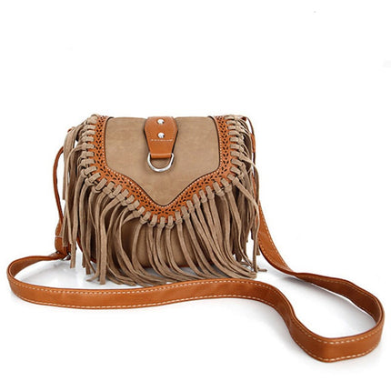 Women's Bohemian Tassels Decorated Crossdody Bag - Wnkrs