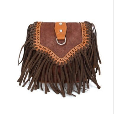 Women's Bohemian Tassels Decorated Crossdody Bag - Wnkrs