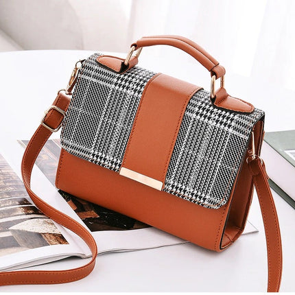 Women's Plaid Pattern Mini Handbag - Wnkrs