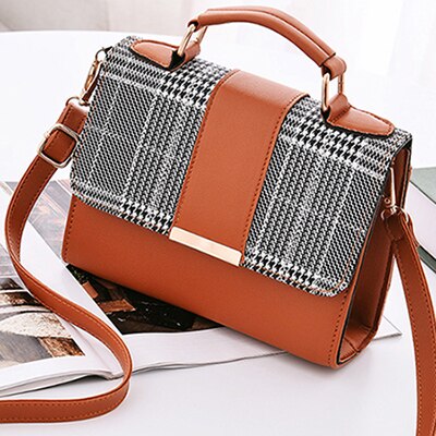 Women's Plaid Pattern Mini Handbag - Wnkrs