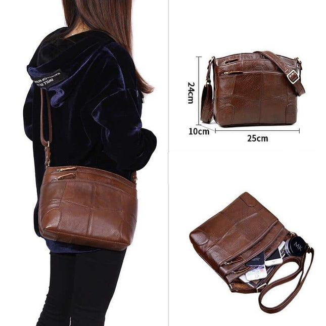 Women's Large Capacity Leather Shoulder Bag - Wnkrs