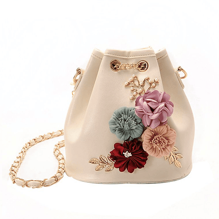 Women's Elegant Floral Bucket Bag - Wnkrs
