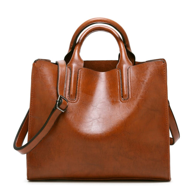Women's Oil Eco-Leather Tote Bag - Wnkrs