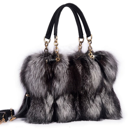 Women's Fox Fur Tote Bag - Wnkrs
