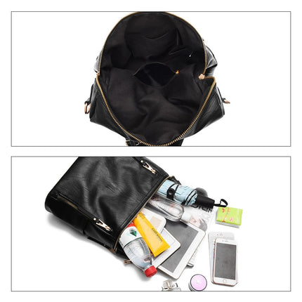 Fashion Style Compact Leather Backpack - Wnkrs