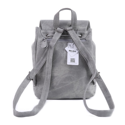 Women's Preppy Style PU Leather Backpack - Wnkrs